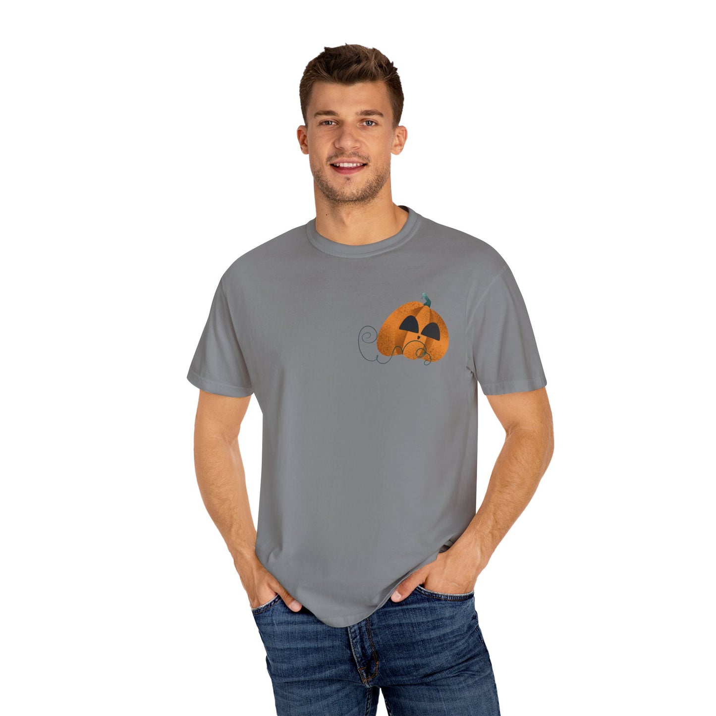 Soft-Washed Pumpkin Graphic Tee – 100% Cotton | Relaxed Fit