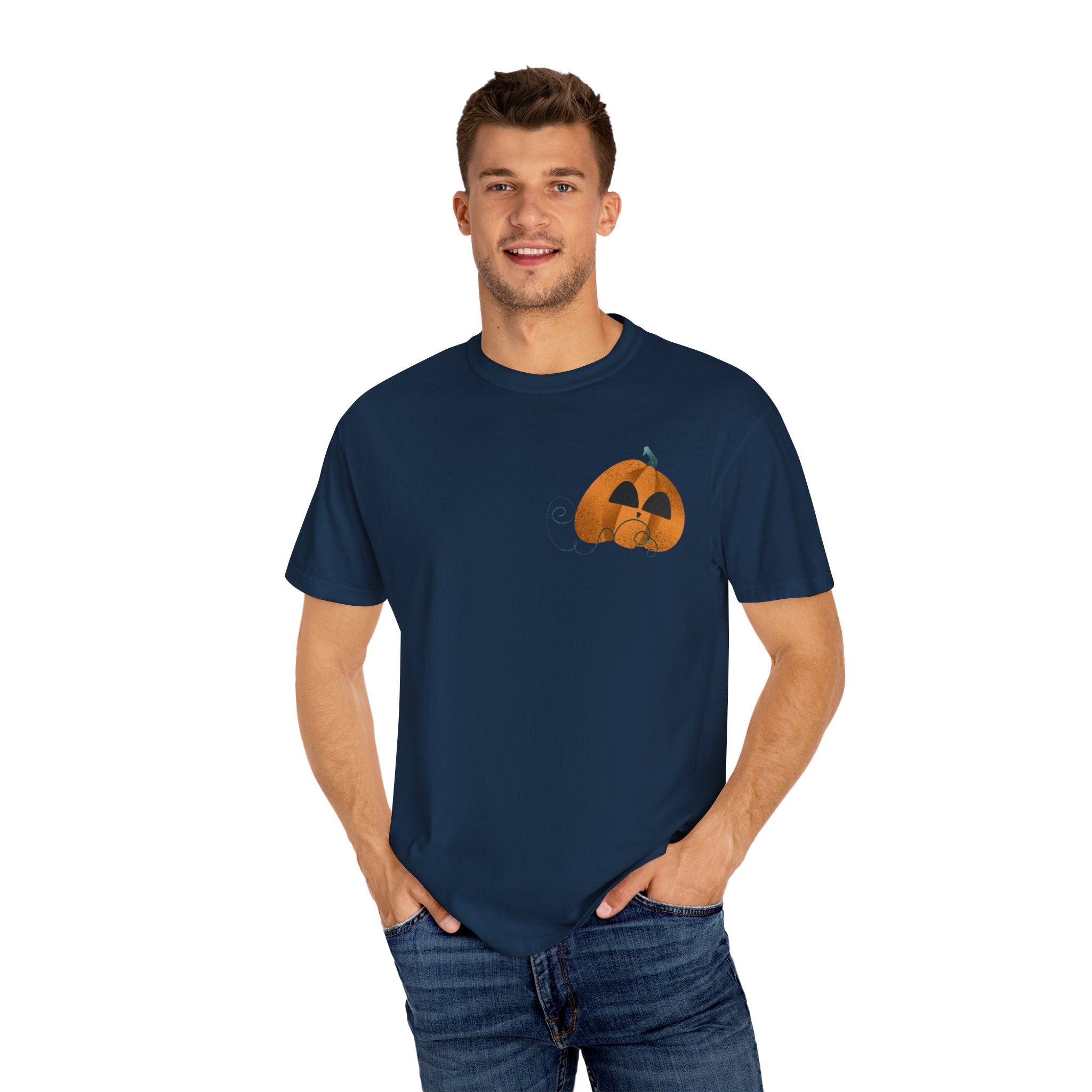 Soft-Washed Pumpkin Graphic Tee – 100% Cotton | Relaxed Fit