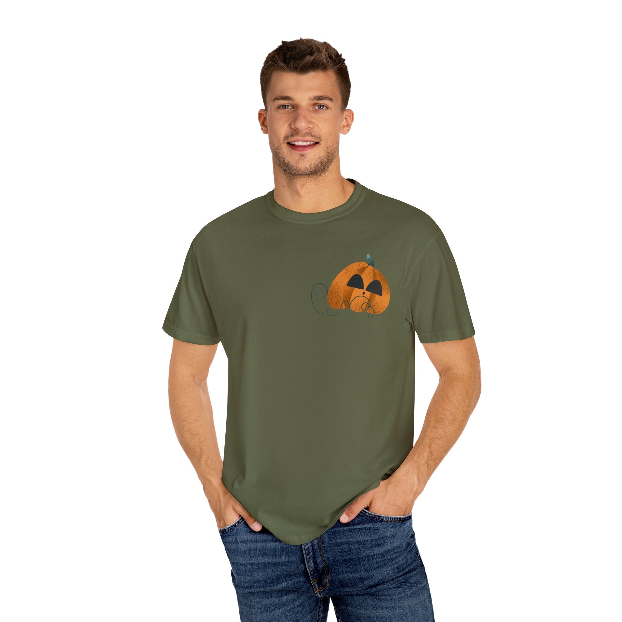 Soft-Washed Pumpkin Graphic Tee – 100% Cotton | Relaxed Fit