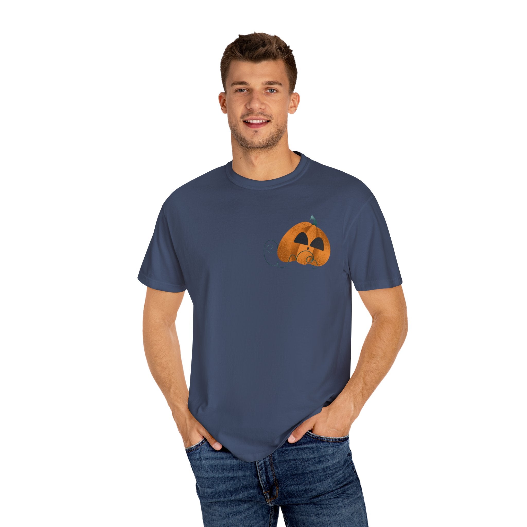 Soft-Washed Pumpkin Graphic Tee – 100% Cotton | Relaxed Fit